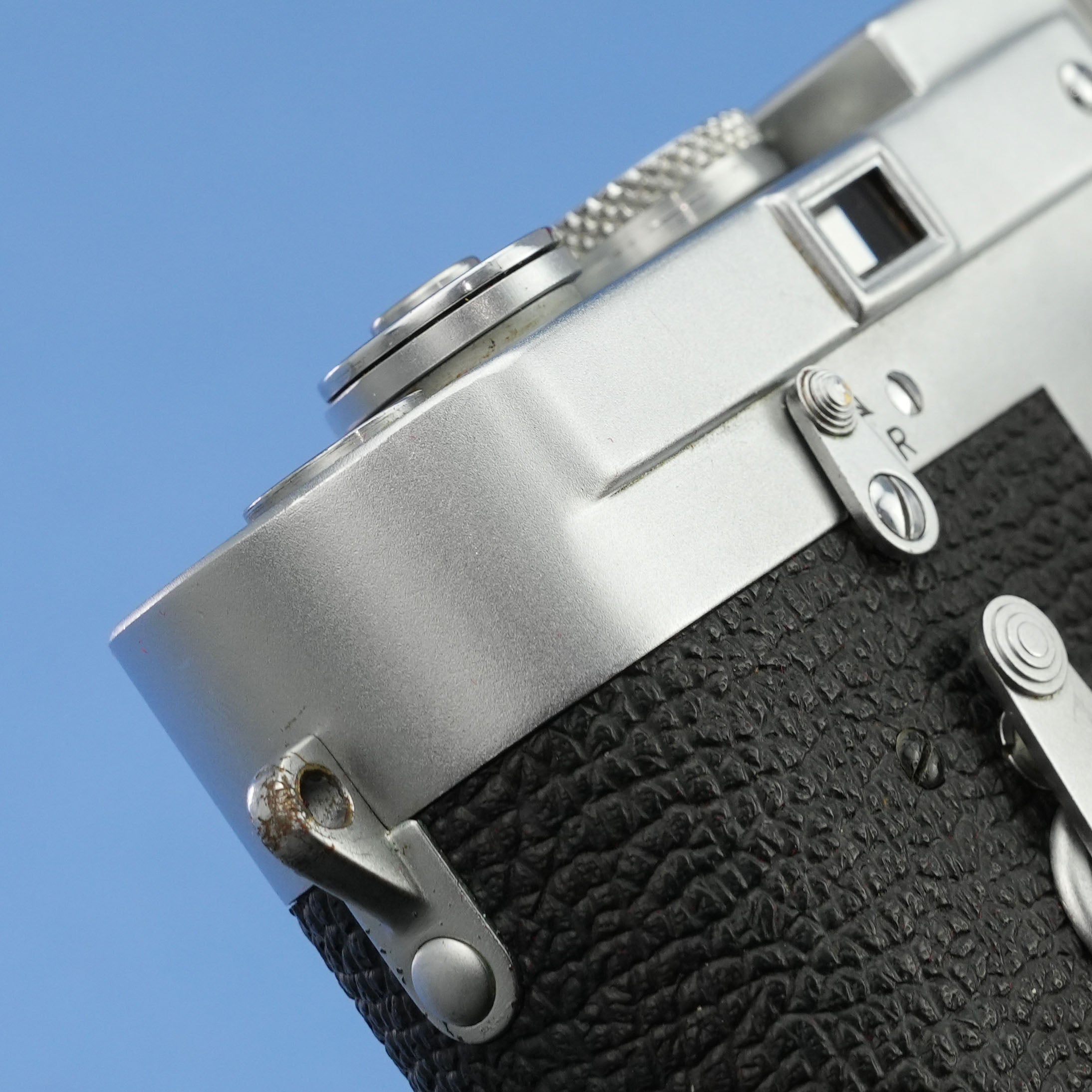 LEICA M3 EARLY CORNER CAMERA #700433 +50MM SUMMICRON F2 +BOX RARE +SPECIAL BACK