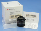 LEICA 35MMM SUMMICRON-M F2 ASPH 11611 BLACK PAINT MILLENNIUM LENS SET MINT +BOX!