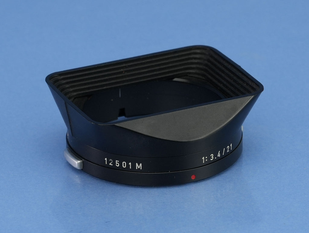 LEICA LEITZ 21MM SUPER-ANGULON F3.4 CHROME M 11103 LENS +CAPS +SHADE +FINDER+BOX