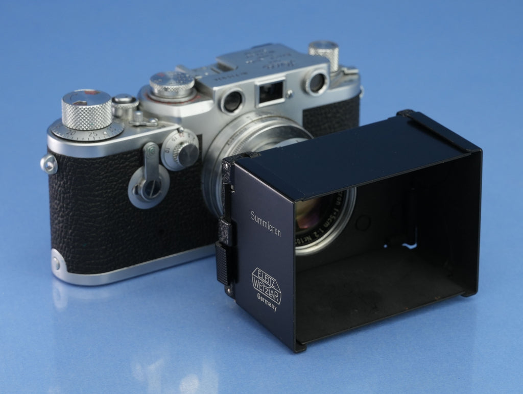 LEICA LEITZ SUMMICRON 50MM F2 SOOIC YELLOW LANTHAR EARLY #1040401 SM LENS +SHADE