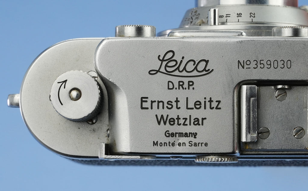 LEICA IIIA (MODEL G) SM CHROME SHARKSKIN CAMERA +50MM ELMAR F3.5 LENS +ORAKO