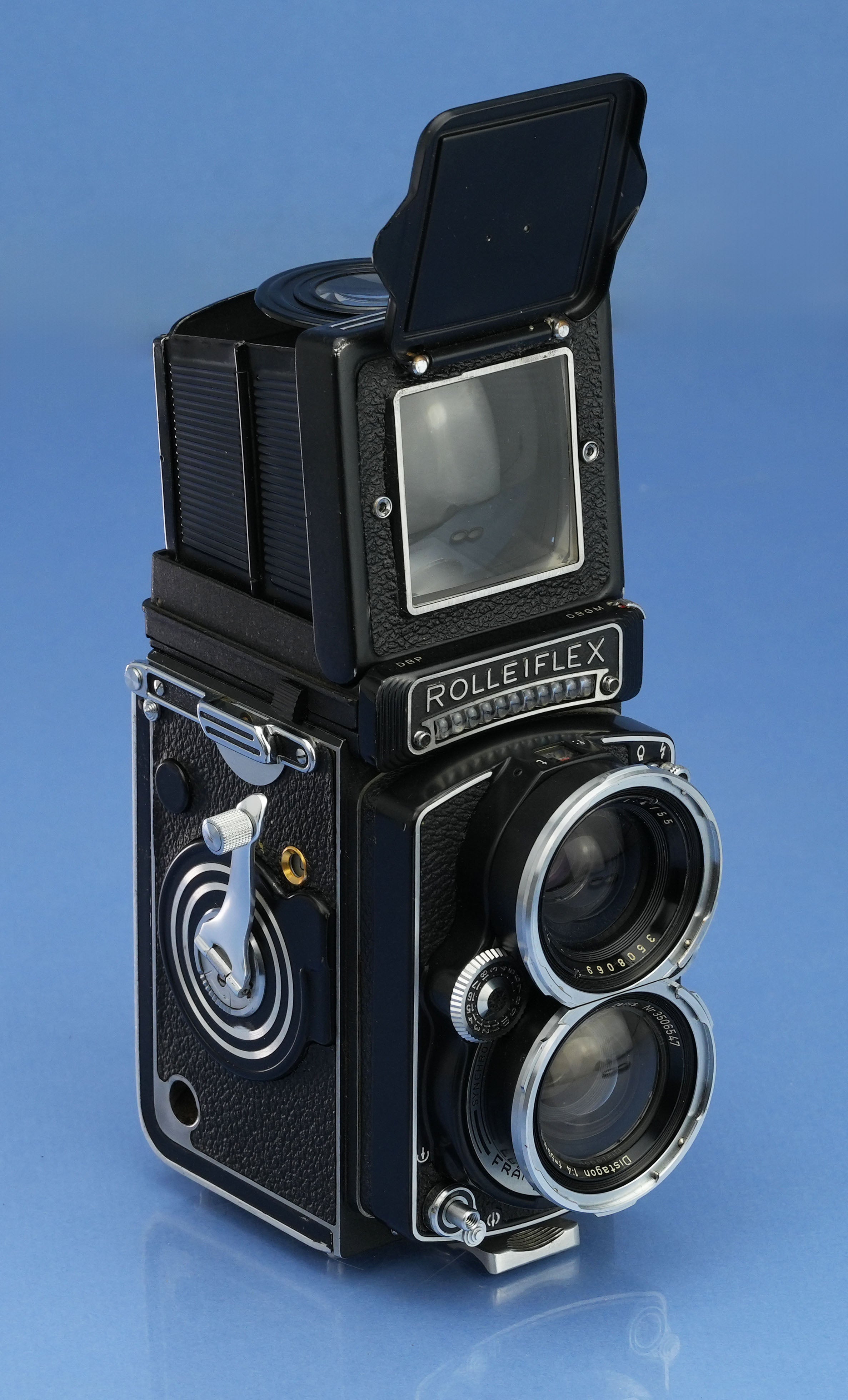 ROLLEIFLEX ROLLEI WIDE 55MM F4 ZEISS DISTAGON LENS +METER +CAP