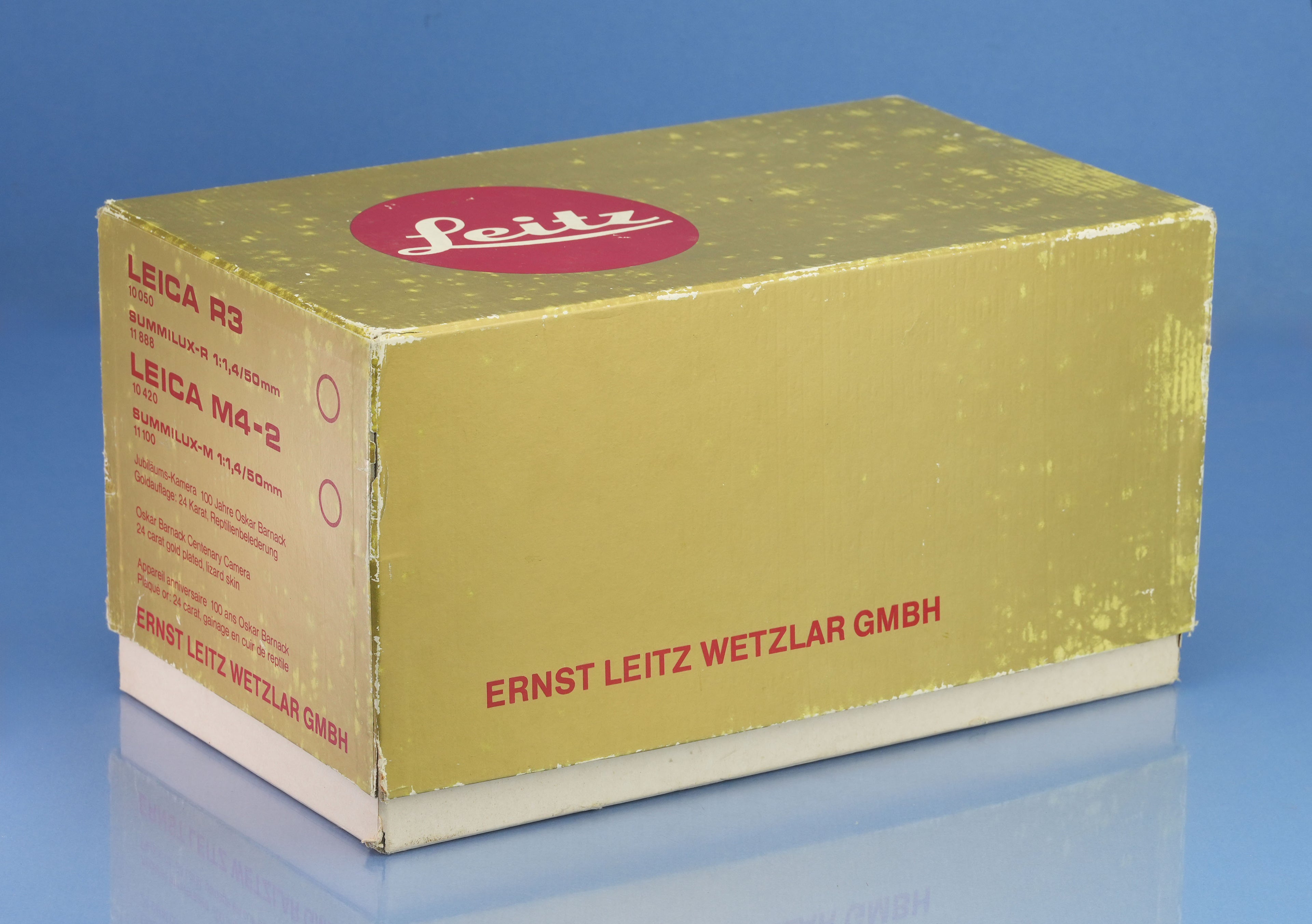 LEICA M4-2 GOLD JAHRE M 10420 CAMERA OUTFIT +50MM 1.4 SUMMILUX LENS +BOX +PAPERS