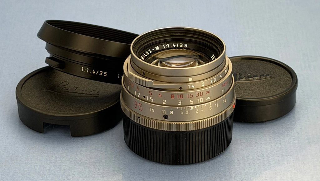 LEICA LEITZ 11860 35MM SUMMILUX-M F1.4 TITANIUM GERMANY PRE ASPH BRASS LENS MINT