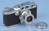 LEICA LEITZ III (MODEL F) CHROME RANGEFINDER CAMERA +50MM F3.5 ELMAR VERY CLEAN