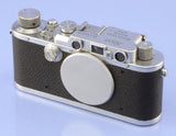 LEICA LEITZ III (MODEL F) LYDRO RANGEFINDER CAMERA BODY. RARE SILVER CHROME NICE