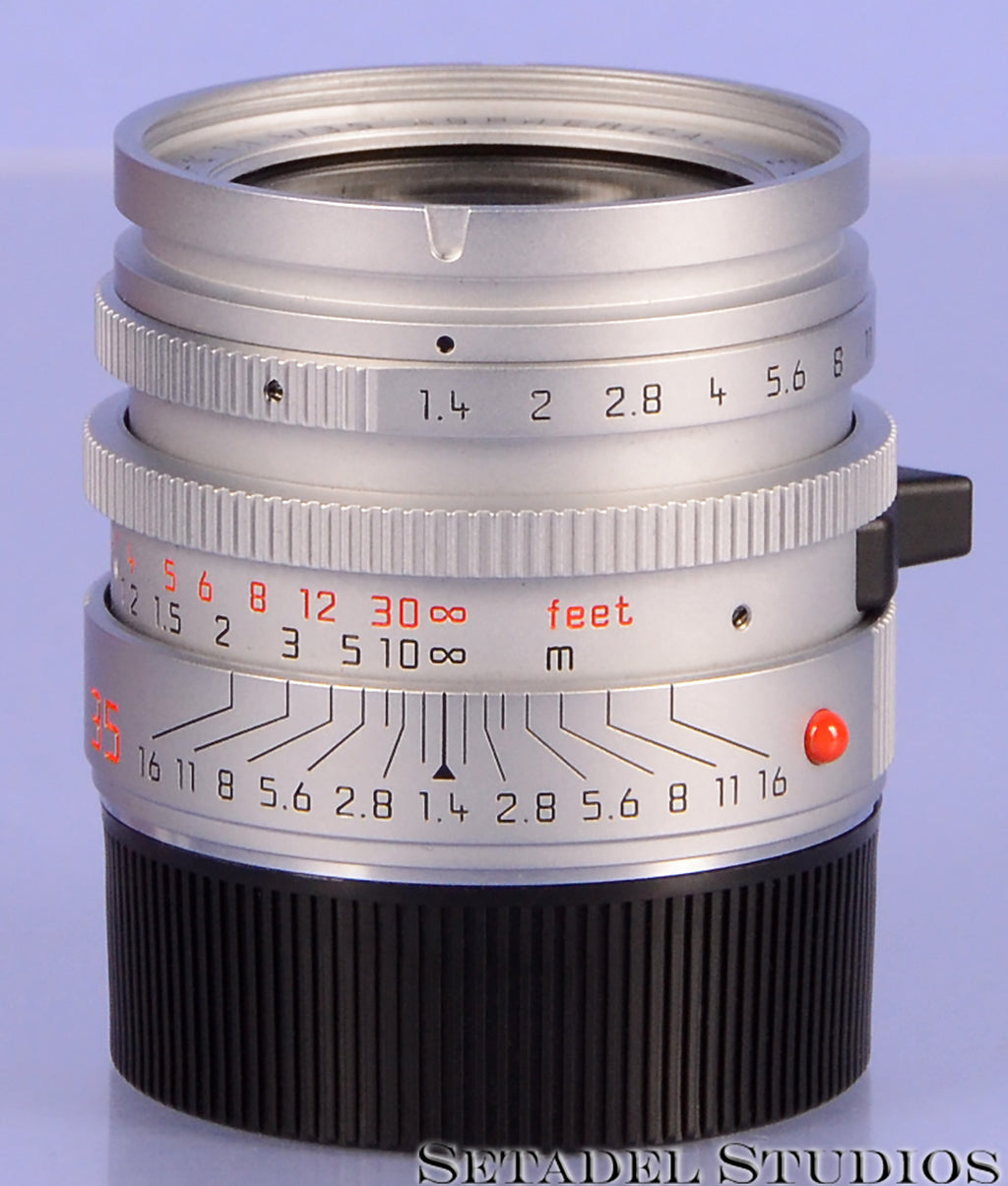 LEICA 35MM SUMMILUX-M F1.4 AA SILBER CHROM ASPHERISCHES PROTOTYP 11873 OBJEKTIV 1/1 EXTREM SELTEN