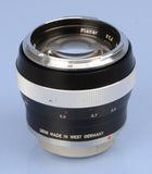 CONTAREX CARL ZEISS PLANAR 55MM F1.4 BLACK SLR CAMERA LENS +CAPS CLEAN NICE!