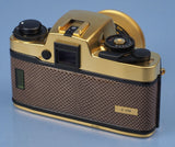 LEICA LEITZ R4 24KT GOLD CAMERA OUTFIT +50MM SUMMILUX-R F1.4 LENS +BOXES +CAPS
