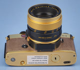 LEICA LEITZ R4 24KT GOLD CAMERA OUTFIT +50MM SUMMILUX-R F1.4 LENS +BOXES +CAPS